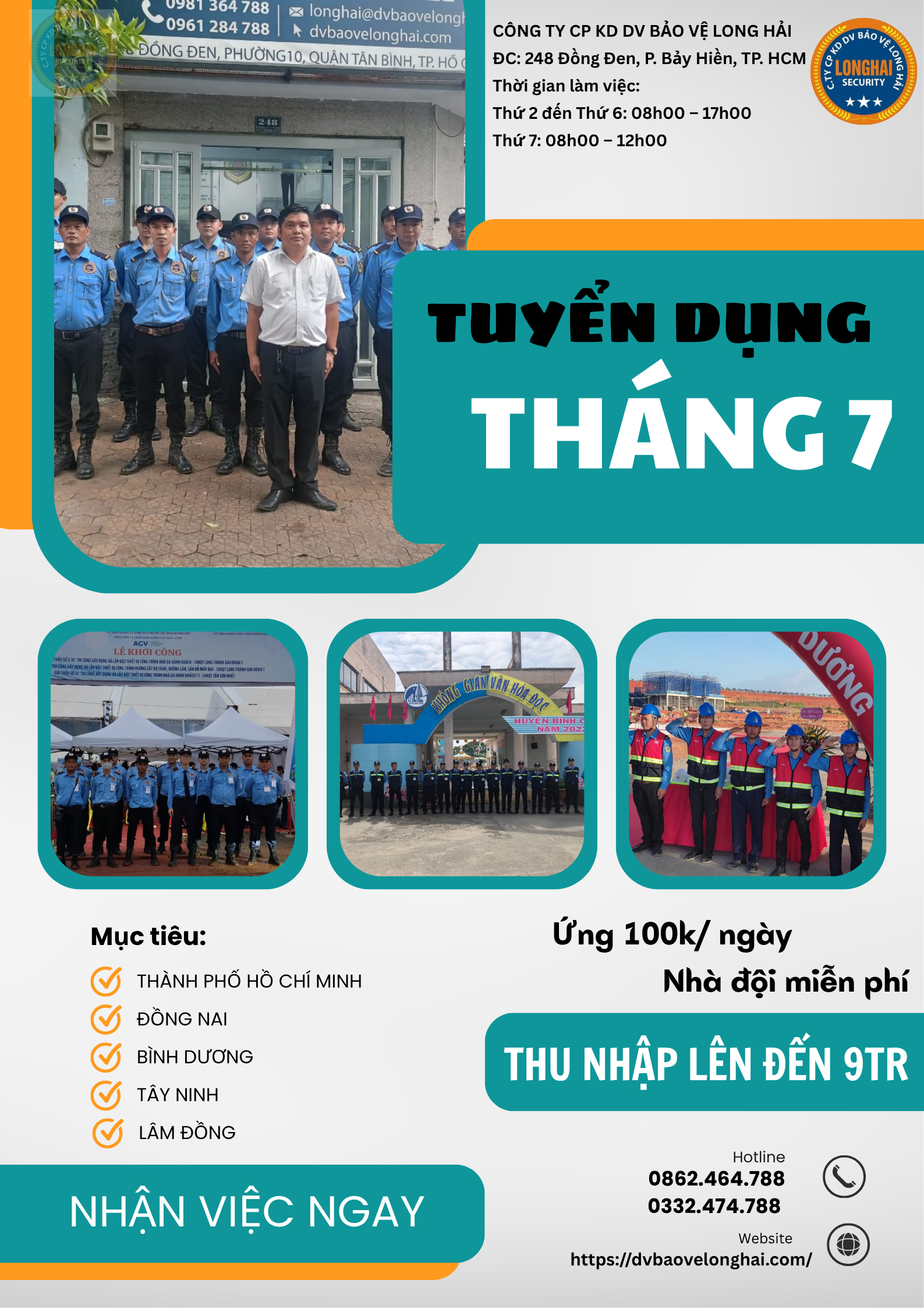 THÔNG TIN TUYỂN DỤNG THÁNG 7