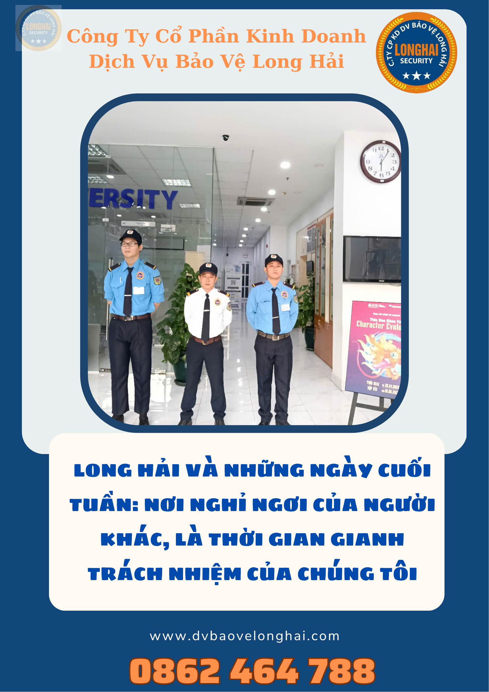 LONG HẢI VÀ NHỮNG NGÀY CUỐI TUẦN: NƠI NGHỈ NGƠI CỦA NGƯỜI KHÁC, LÀ THỜI GIAN GIANH TRÁCH NHIỆM CỦA CHÚNG TÔI