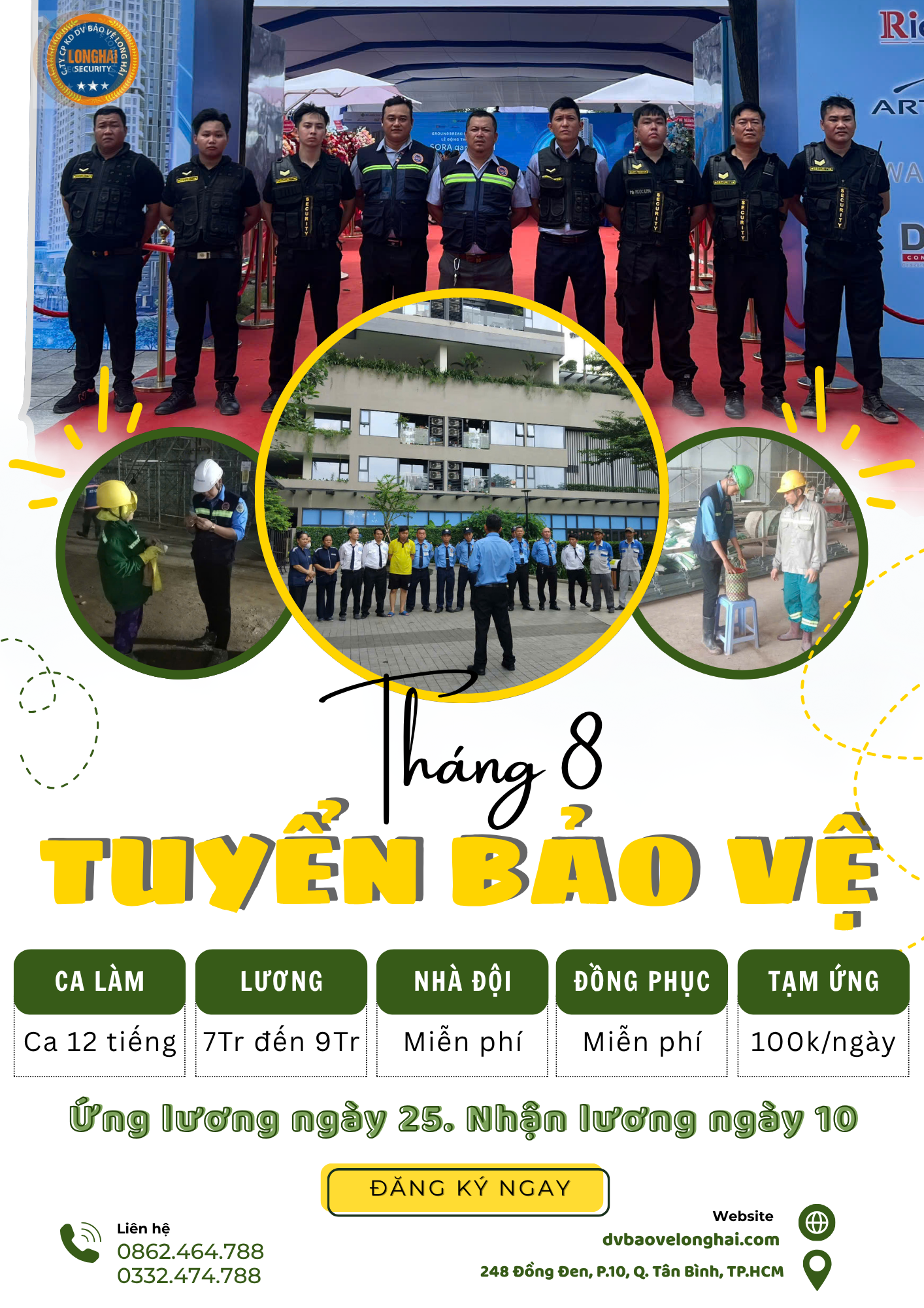 THÔNG TIN TUYỂN DỤNG THÁNG 8